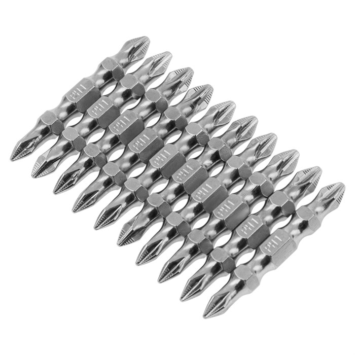 Бита двухсторонняя, PH2-PH1 х 45 мм, сталь S2, 10 шт. Gross 14578