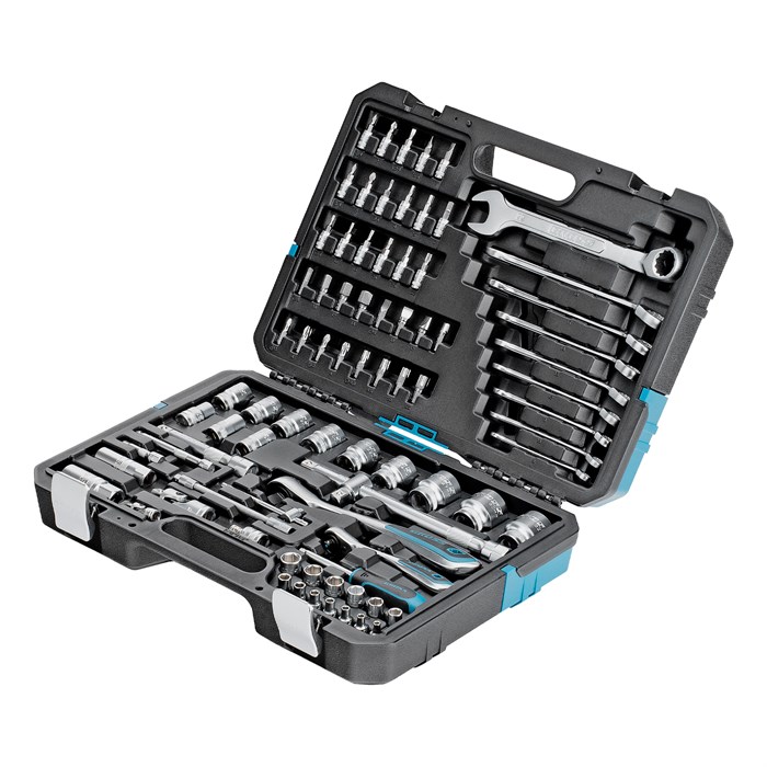 Набор инструментов, 1/4", 1/2", CrV, 120 зубьев, 82 предмета Gross 15559