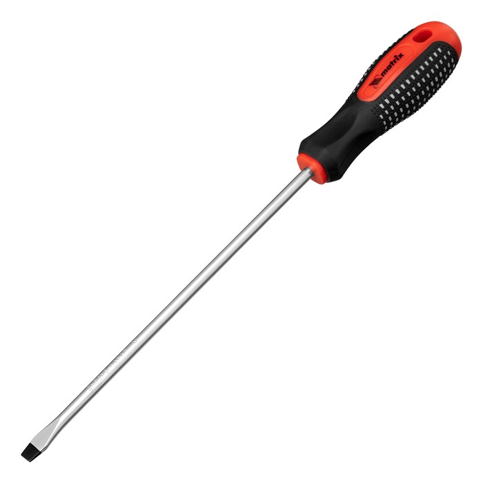 Отвертка Fusion, SL6 х 200 мм, CrV, трехкомпонентная рукоятка "Anti slip" Matrix 15760