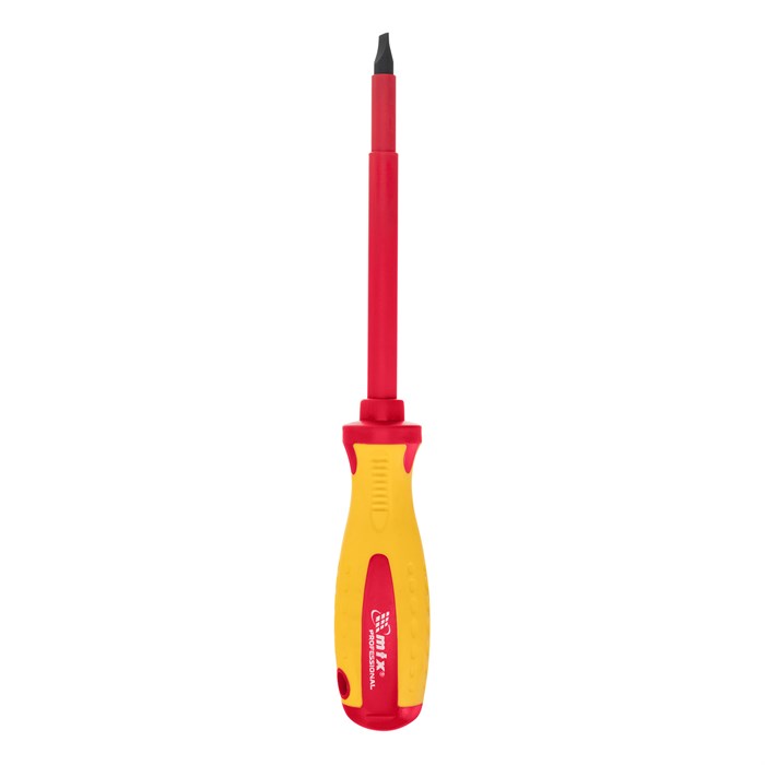 Отвертка Insulated, SL8 x 150 мм, CrMo, до 1000 В, двухкомпонентная рукоятка Matrix Professional 15806