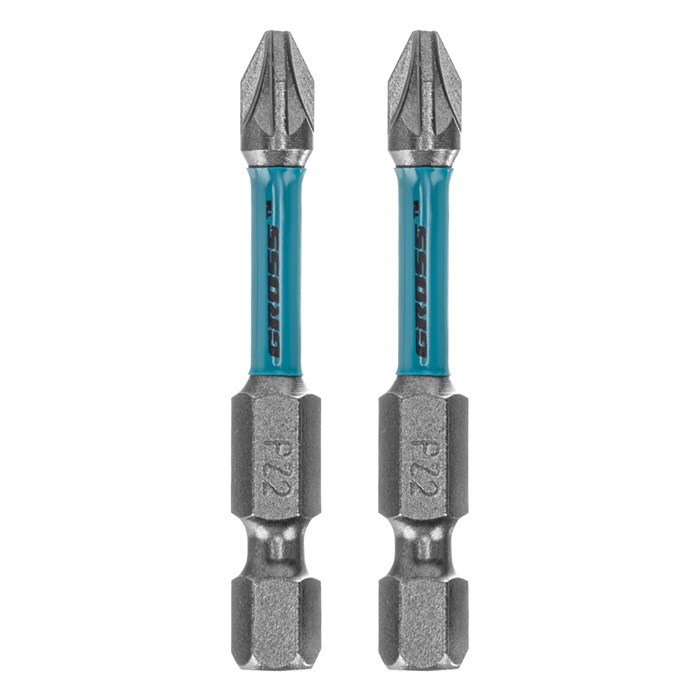Бита торсионная PZ2 x 50 мм, для ударных шуруповертов, 2 шт. Gross 16016