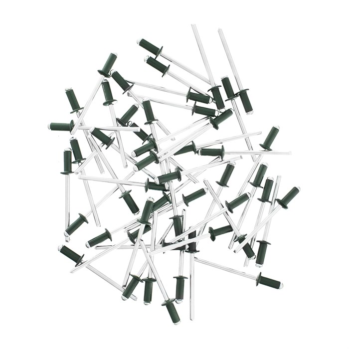 Заклепки 3.2 х 8 мм RAL 6005, темно-зеленые, 50 шт Matrix 17608