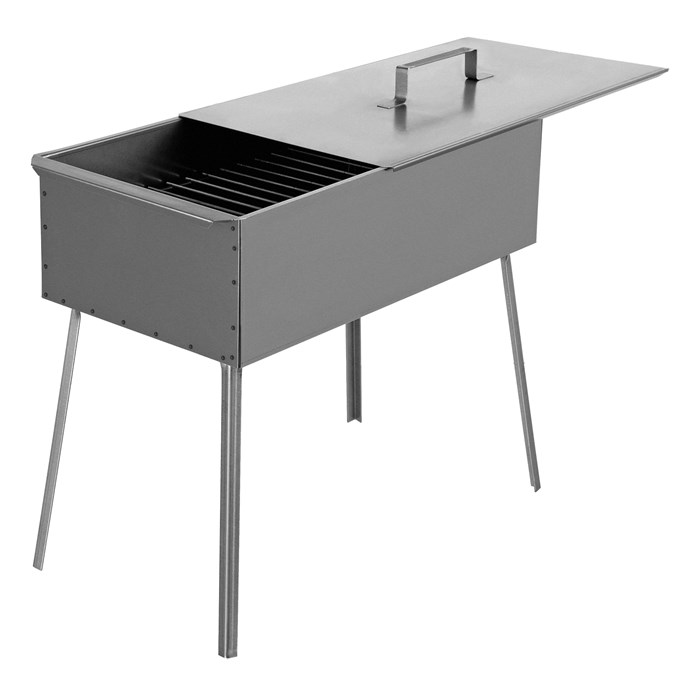 Коптильня двухъярусная 500 x 270 x 175 мм, 0.8 мм, с поддоном, на ножках, Camping Palisad 18835