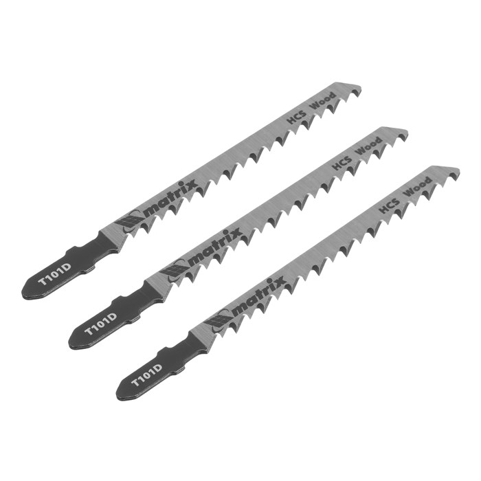 Полотна для электролобзика по дереву, 3 шт, T101D, 75 х 4.0 мм, HCS Matrix Professional 20890