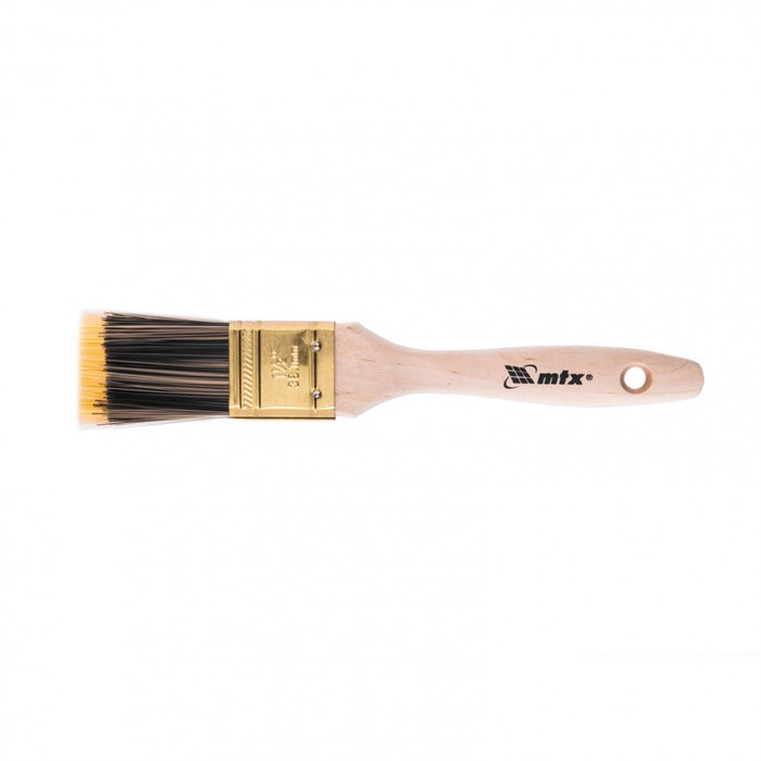 Кисть плоская Golden 1.5", искусственная щетина, деревянная ручка MTX 22890
