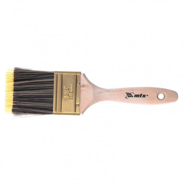 Кисть плоская Golden 2.5", искусственная щетина, деревянная ручка Mtx 22892