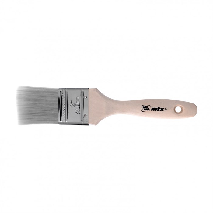 Кисть плоская Platinum 2", искусственная щетина, деревянная ручка MTX 22896
