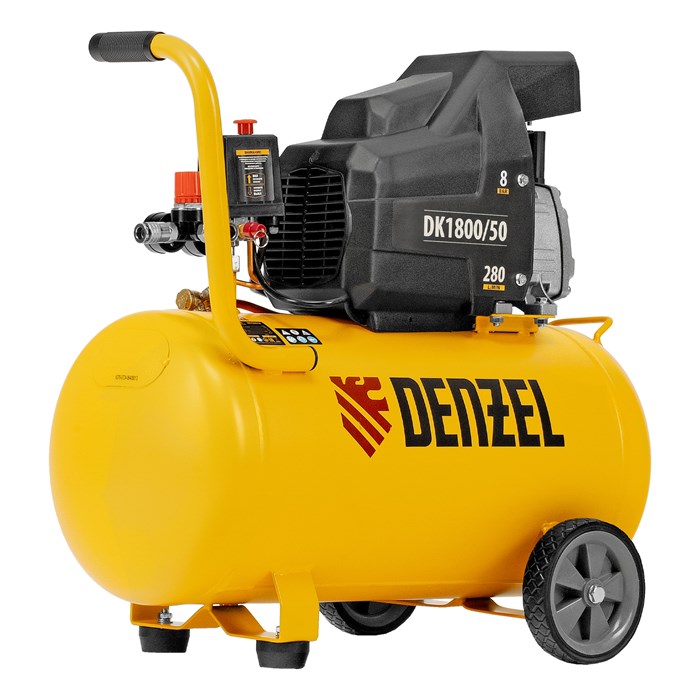 Компрессор воздушный DK1800/50, Х-PRO 1.8 кВт, 280л/мин, 50л Denzel 24002