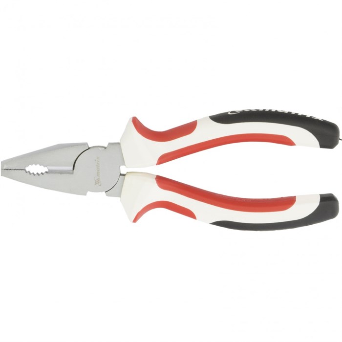 Плоскогубцы WHite Nickel, 160 мм, никелированные, трехкомпонентные рукоятки Matrix 27304