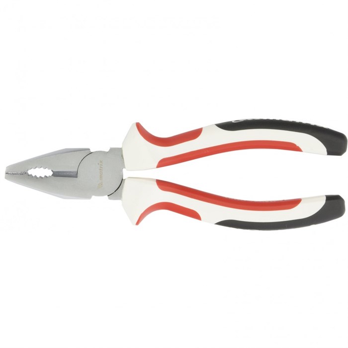 Плоскогубцы WHite Nickel, 180 мм, никелированные, трехкомпонентные рукоятки Matrix 27305