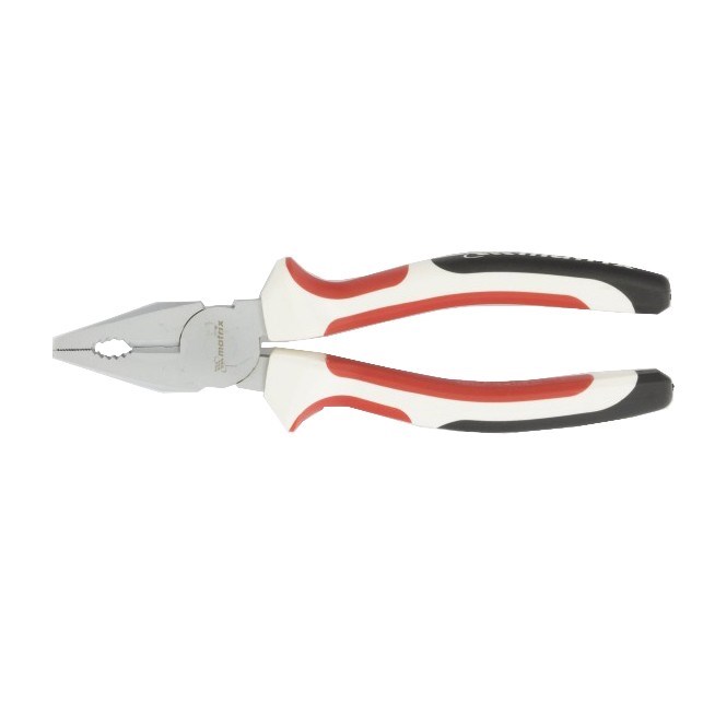 Плоскогубцы WHite Nickel, 200 мм, никелированные, трехкомпонентные рукоятки Matrix 27306