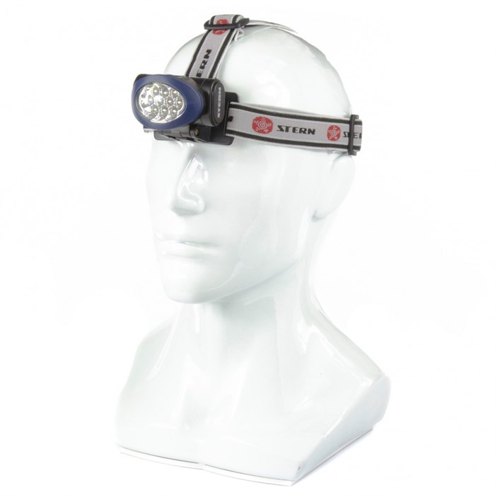 Фонарь наголовный, светодиодный, 3 режим, 10 Led, 3 х ААА Stern 27664