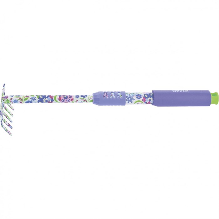Грабли 5 - зубые, 85 х 440 мм, стальные, удлиненная рукоятка, Flower Mint, Palisad 28327