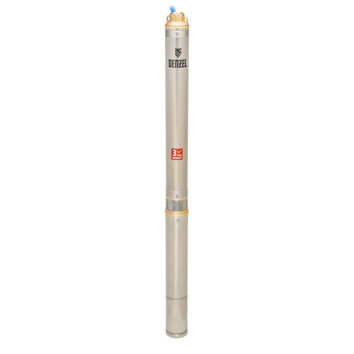 Скважинный насос DWC-3-60, центробежный, диаметр 3", 800 Вт, 3300 л/ч, напор 60 м Denzel 28639