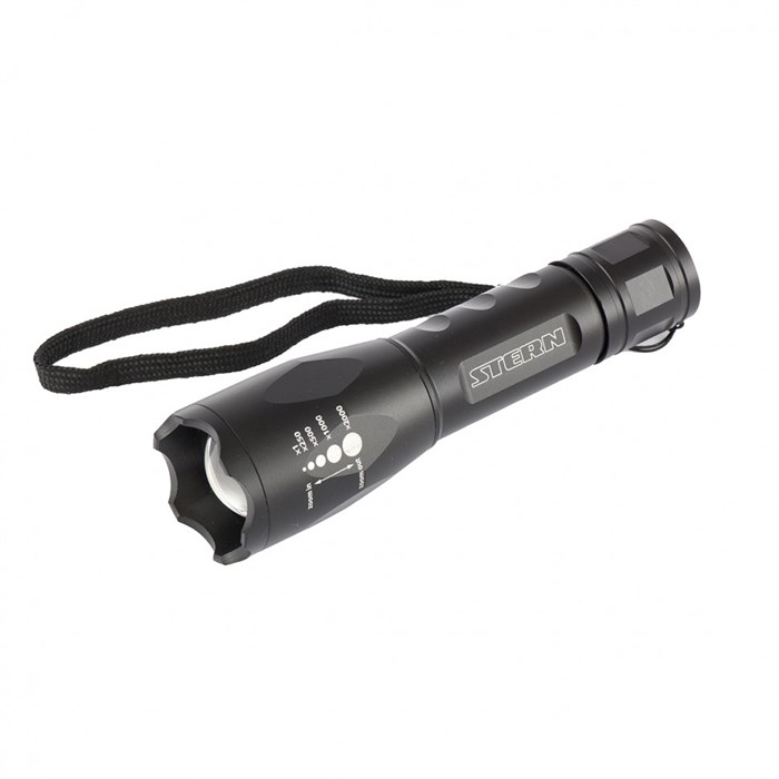 Фонарь, 3 W CREE Led 3 W, зум, 3 режима 100 %-50 %-строб, ремешок, 160 Лм, 200 м, 3 х ААА Stern 29517