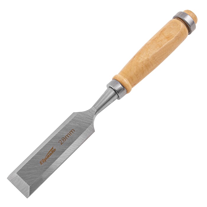 Долото-стамеска 28 мм, деревянная рукоятка Sparta 30433