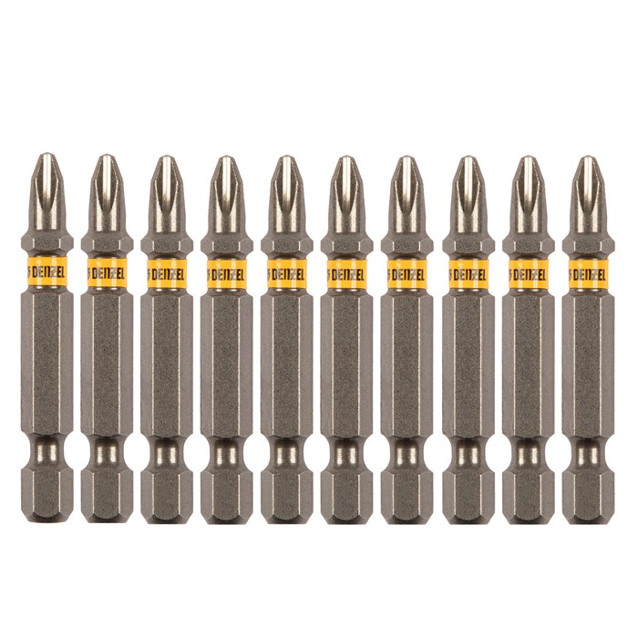 Бита PH2х50, сталь S2, шестигранный профиль, 10 шт. Е 6,3 Denzel 32807