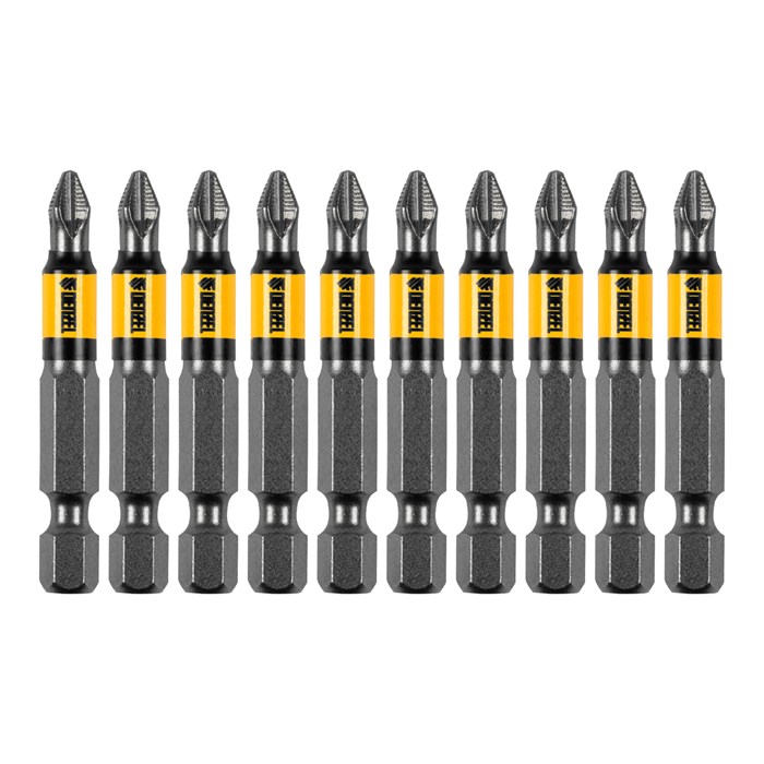 Бита PH2х50, сталь S2, цилиндр., 10 шт. Е 6,3 Denzel 32826