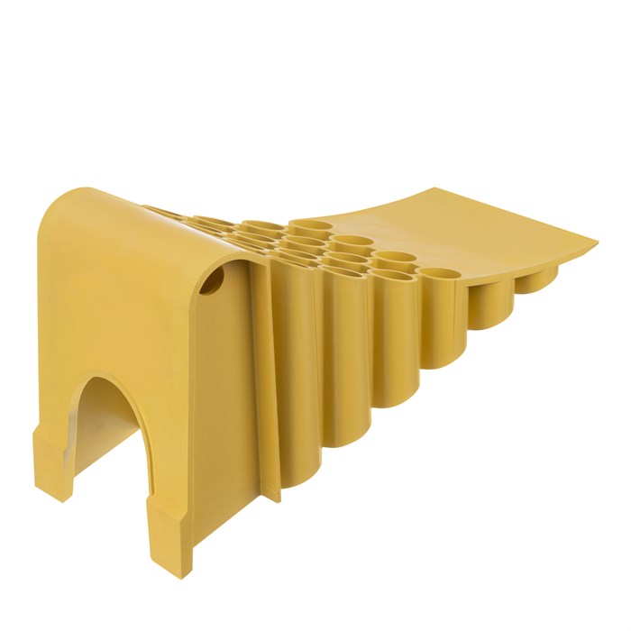 Упор противооткатный для грузового транспорта, ЖЕЛТЫЙ, 35 т, 438х200х205 мм Stels 35524