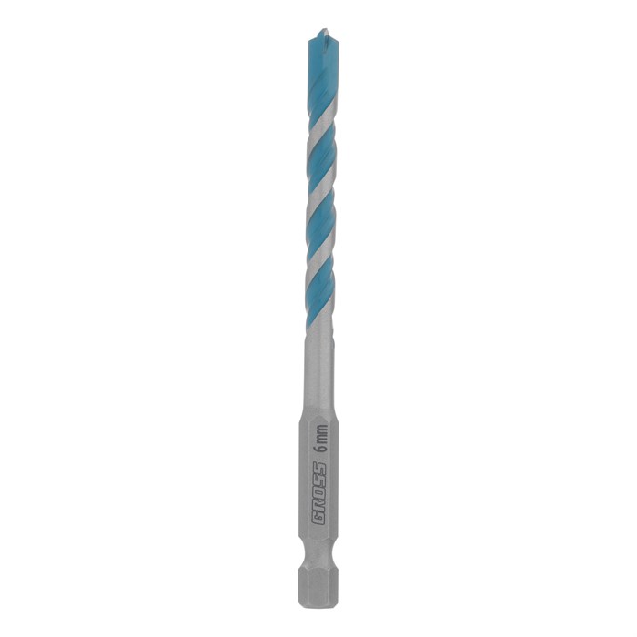 Сверло универсальное, Multipurpose PRO, 6-гр. хвостовик, 6мм Gross 36666
