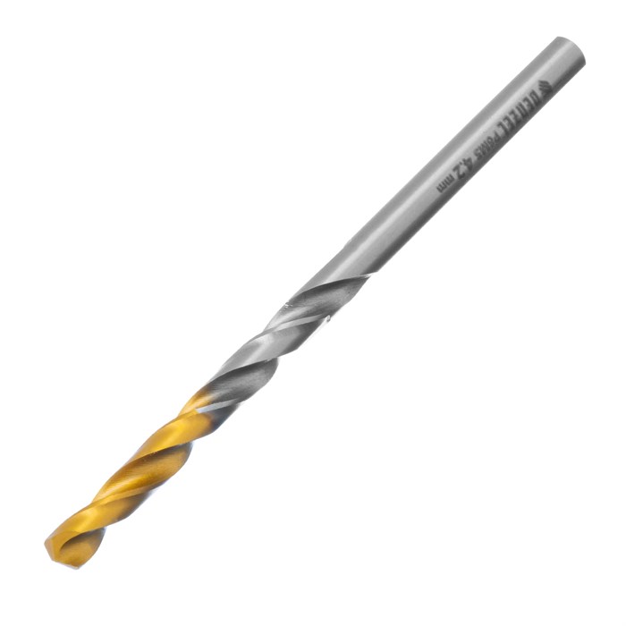 Сверло спиральное по металлу 4,2 x 75 мм, Р6М5, Golden Tip  Denzel 37108
