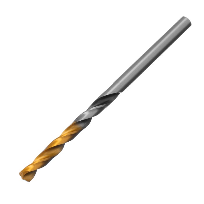 Сверло спиральное по металлу 4 x 75мм, Р6М5, Golden Tip, многогранная заточка Denzel 37144