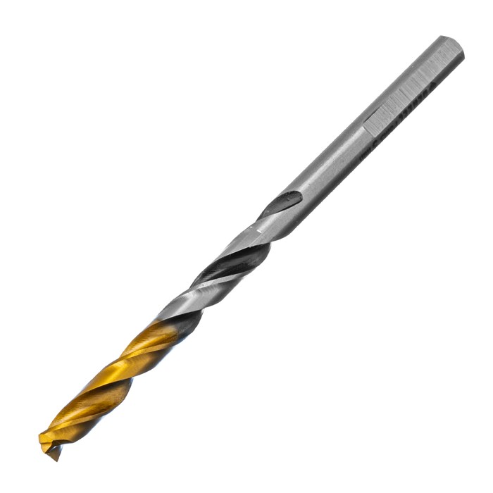 Сверло спиральное по металлу 5 x 86мм, Р6М5, Golden Tip, многогранная заточка Denzel 37147