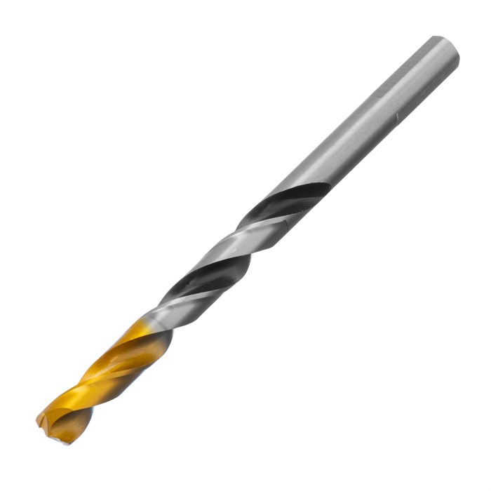 Сверло спиральное по металлу 8 x 117мм, Р6М5, Golden Tip, многогранная заточка Denzel 37153