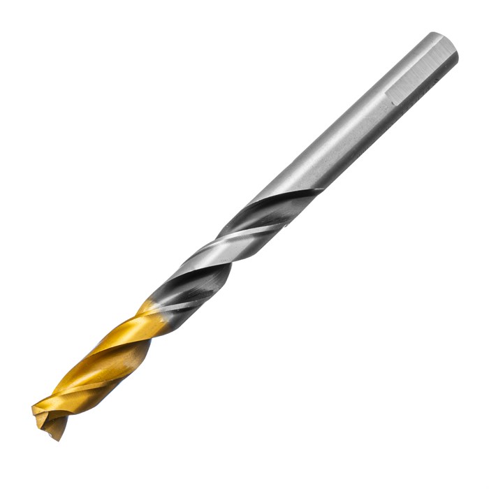 Сверло спиральное по металлу 9 x 125мм, Р6М5, Golden Tip, многогранная заточка Denzel 37155