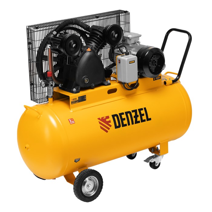 Компрессор воздушный рем. привод BCV 4000-T/200, 4,0 кВт, 200 литров, 690 л/мин Denzel 37464