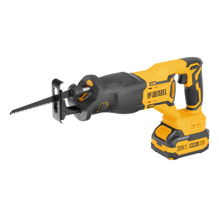 Пила сабельная аккумуляторная бесщет. RS-250, Li-Ion, 20 В Denzel 38079