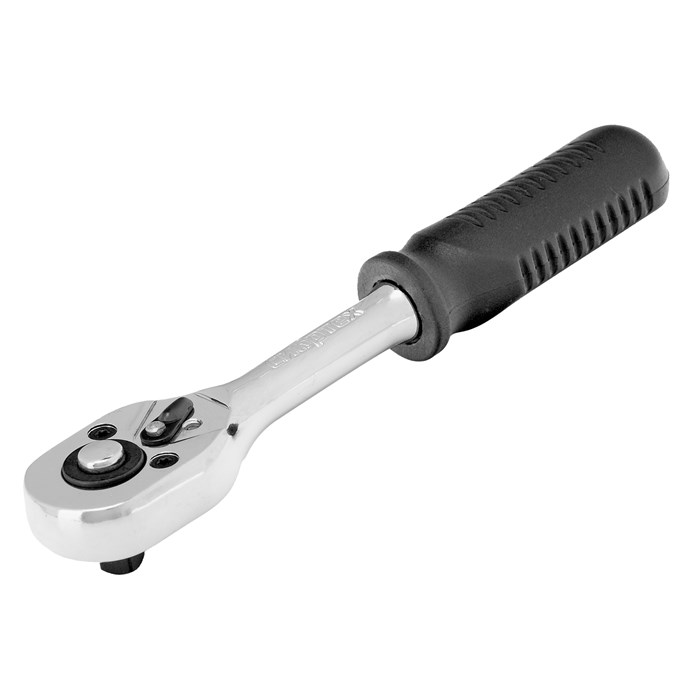 Ключ-трещотка 1/4", 45 зубьев, с быстрым сбросом, CrV, хром Сибртех 38275