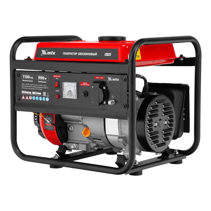 Генератор бензиновый RS-1500, 1,1 кВт, 230В, ручной стартер MTX 39149