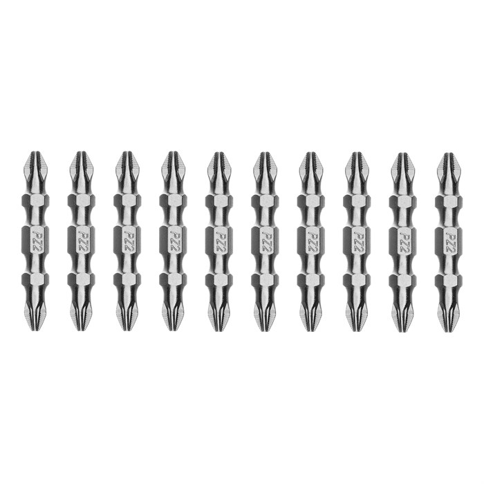 Бита двухстор., PH2-PZ2х45мм, сталь S2, 10шт. Gross 40373