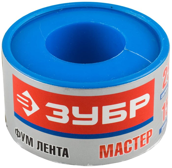 ЗУБР 0.1 мм х 25 мм х15 м, 0.40 г/см3, ФУМ лента (12373-25-040) 00010119