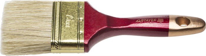 STAYER Universal, 75 мм, 3″, светлая, натуральная щетина, деревянная ручка, все виды ЛКМ, плоская кисть, Professional (0104-075) 00011016