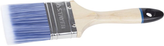 STAYER AQUA, 63 мм, 2.5″, искусственная щетина, деревянная ручка для воднодисперсионных и акриловых ЛКМ, плоская кисть (01062-063) 00011049