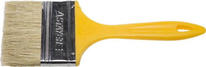 STAYER UNIVERSAL, 100 мм, 4″, светлая натуральная щетина, пластмассовая ручка, плоская кисть (0107-100) 00011052