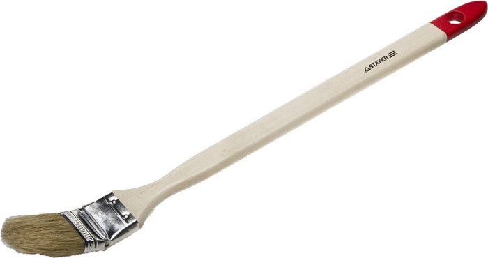 STAYER UNIVERSAL, 25 мм, 1″, светлая натуральная щетина, деревянная ручка, все виды ЛКМ, радиаторная кисть (0111-25) 00011097