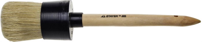 STAYER UNIVERSAL, 40 мм, пластмассовый корпус, светлая натуральная щетина, деревянная ручка, все виды ЛКМ, круглая кисть (0141-40) 00011116