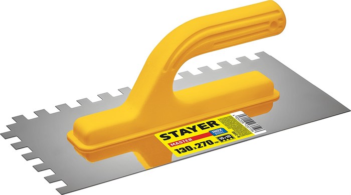 STAYER 130 х 270 мм, зуб 10 х 10 мм, штукатурная гладилка (08012-10) 00011587