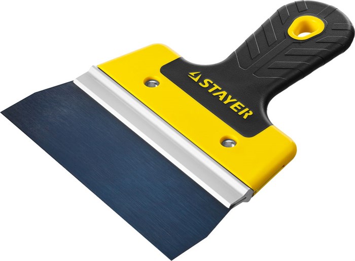 STAYER PROFlat, 150 мм, алюминиевая направляющая, двухкомпонентная ручка, анодированный фасадный шпатель (10045-15) 00011861