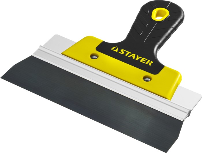 STAYER PROFlat, 200 мм, алюминиевая направляющая, двухкомпонентная ручка, анодированный фасадный шпатель (10045-20) 00011862