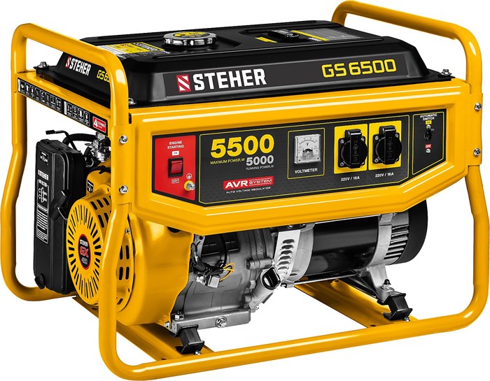 STEHER 5500 Вт, бензиновый генератор (GS-6500) 00012338