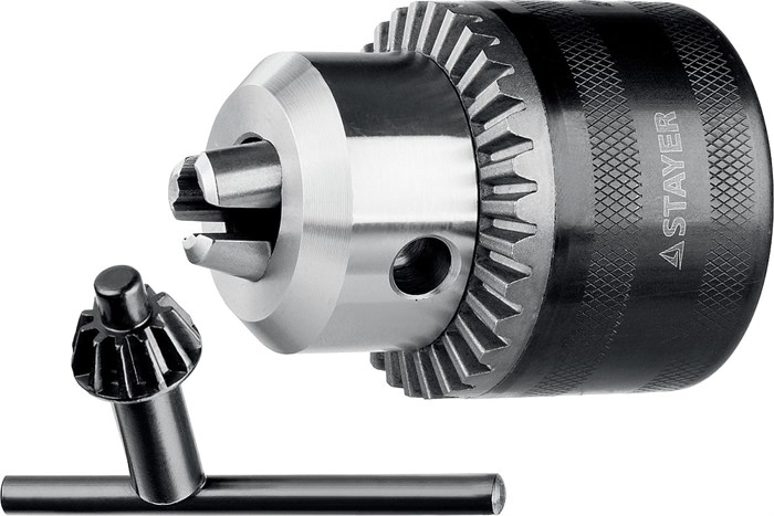 STAYER 10 мм, 1/2″, ударный сверлильный патрон с ключом для дрели, Professional (29055-10-1/2) 00012691