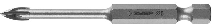 ЗУБР 5 мм, 4х кромка, HEX 1/4, Сверло по стеклу и кафелю, Профессионал (29845-05) 00016758