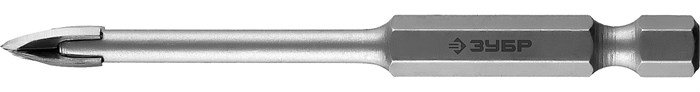ЗУБР 6 мм, 4х кромка, HEX 1/4, Сверло по стеклу и кафелю, Профессионал (29845-06) 00016759