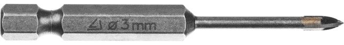 STAYER 3 мм, 4х кромка, HEX 1/4, Сверло по стеклу и кафелю (2985-03) 00016765