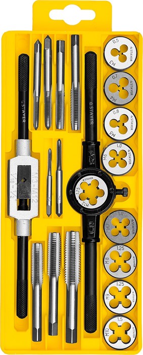 STAYER MaXCut, 20 предмета, легированная сталь, набор метчиков и плашек (28012-H20) 00017019