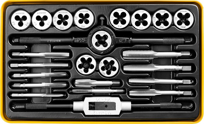STAYER MaXCut, 24 предмета, легированная сталь, набор метчиков и плашек (28020-H24) 00017020